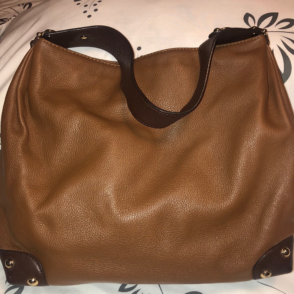 Michael Kors soft brown leather shoulder bag/hobo